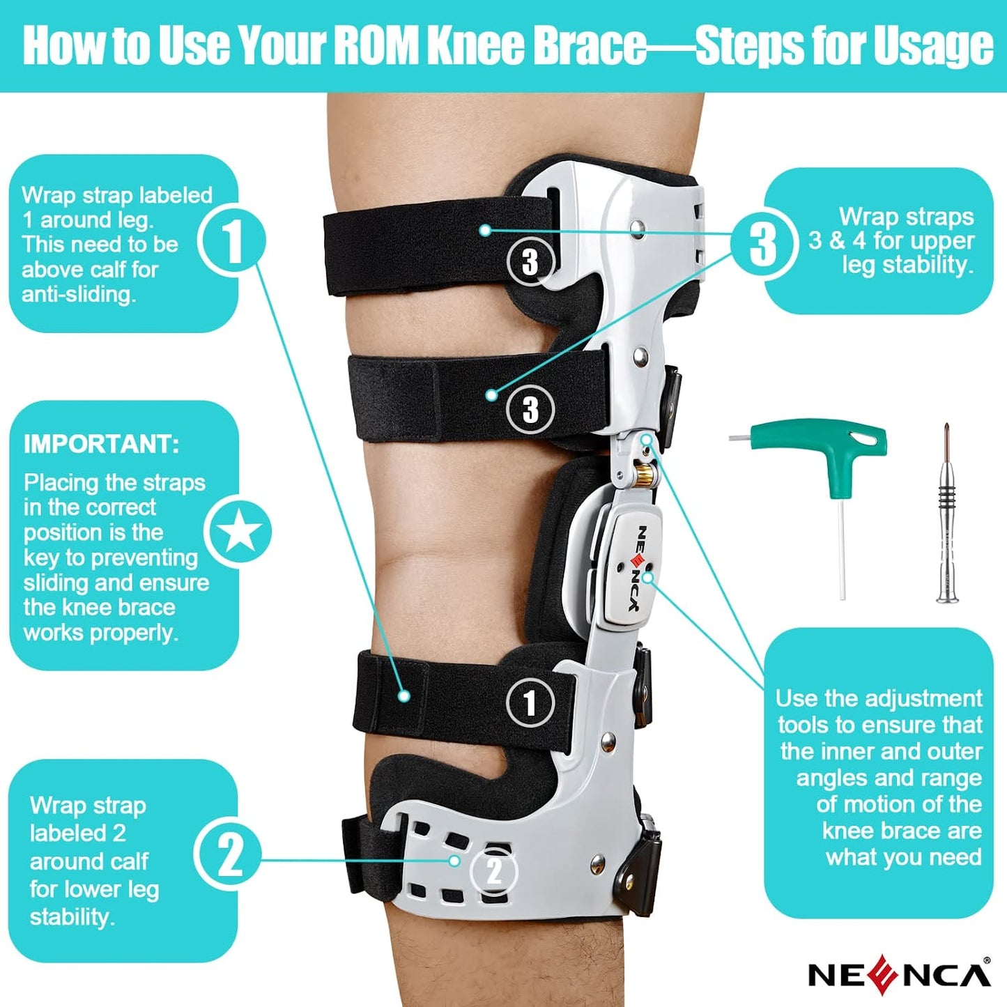Unloader ROM Knee Brace Hinged Stabilizer Adjustable