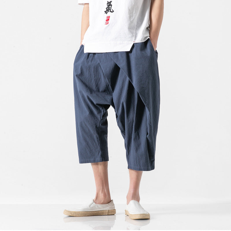 New Men's Long Cargo Shorts Loose Fit Elastic Waist Below Knee Work Shorts