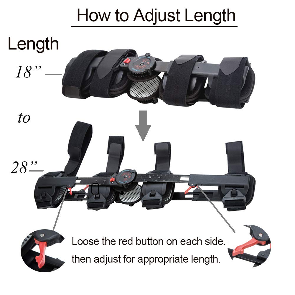 Knee Brace ROM Adjustable Post Op Knee Support