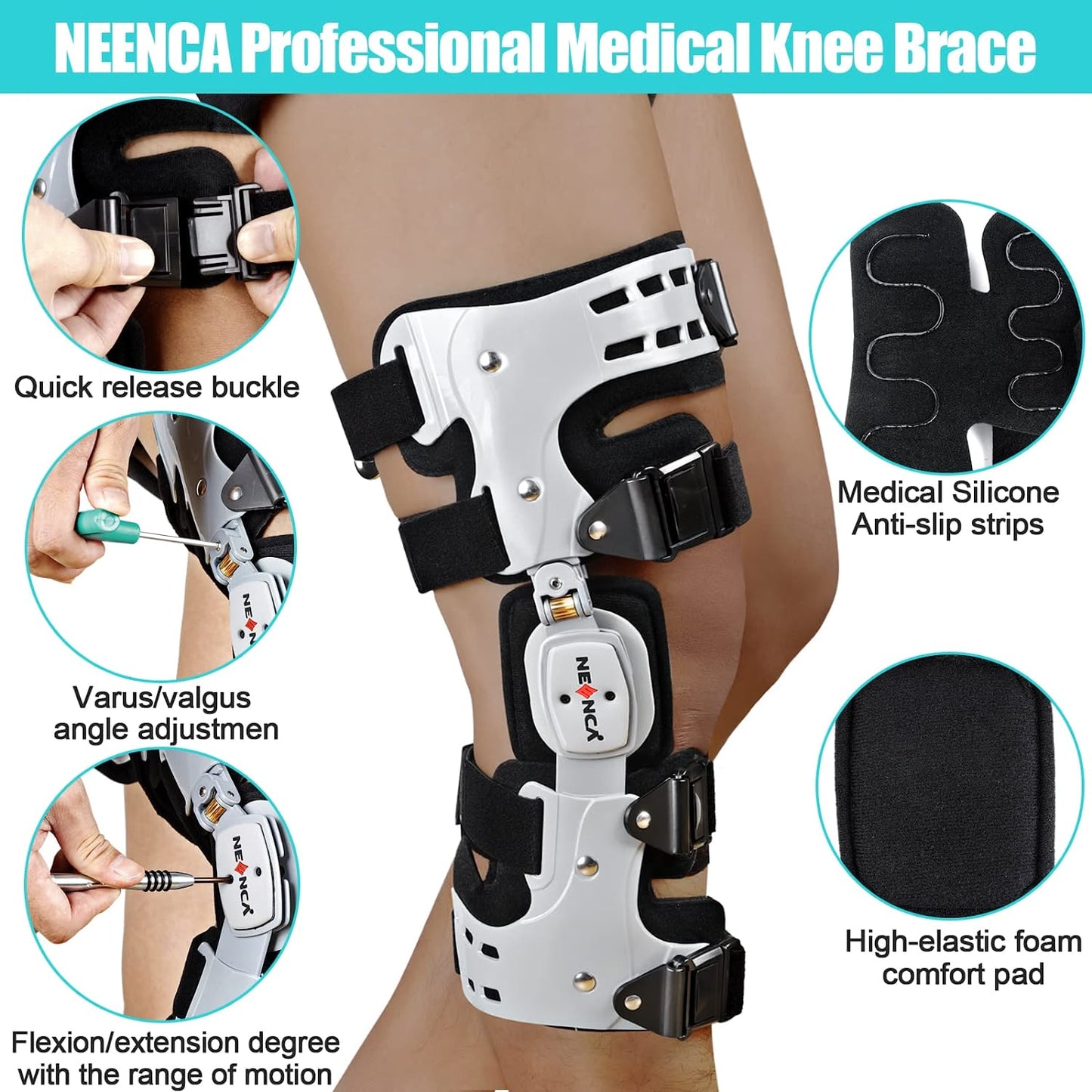 Unloader ROM Knee Brace Hinged Stabilizer Adjustable