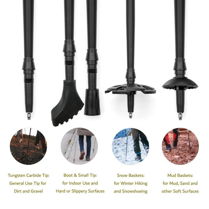 Quick Trekking Poles Collapsible Walking Stick