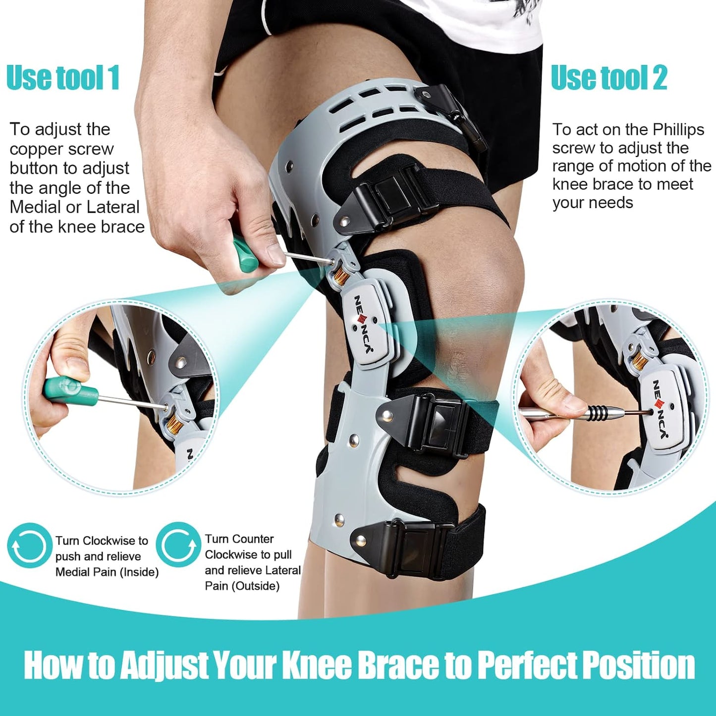 Unloader ROM Knee Brace Hinged Stabilizer Adjustable