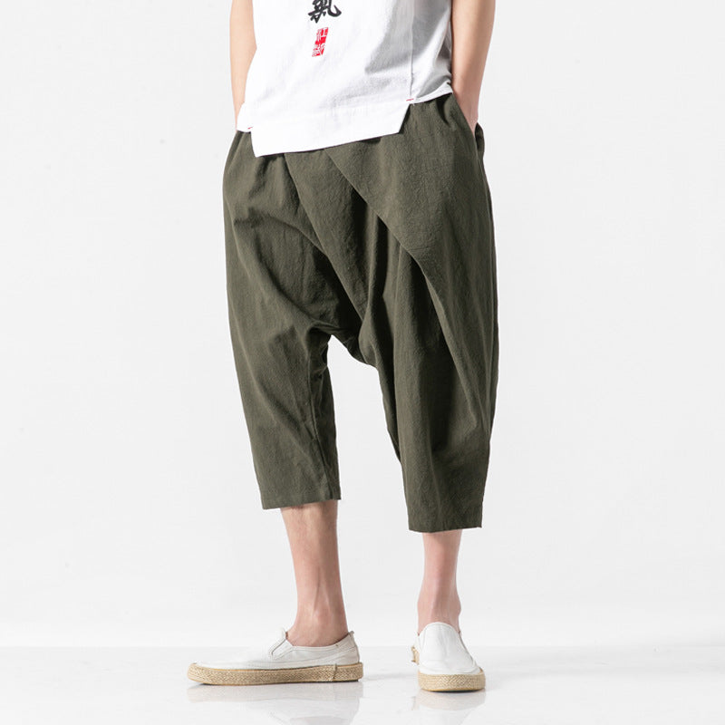 New Men's Long Cargo Shorts Loose Fit Elastic Waist Below Knee Work Shorts