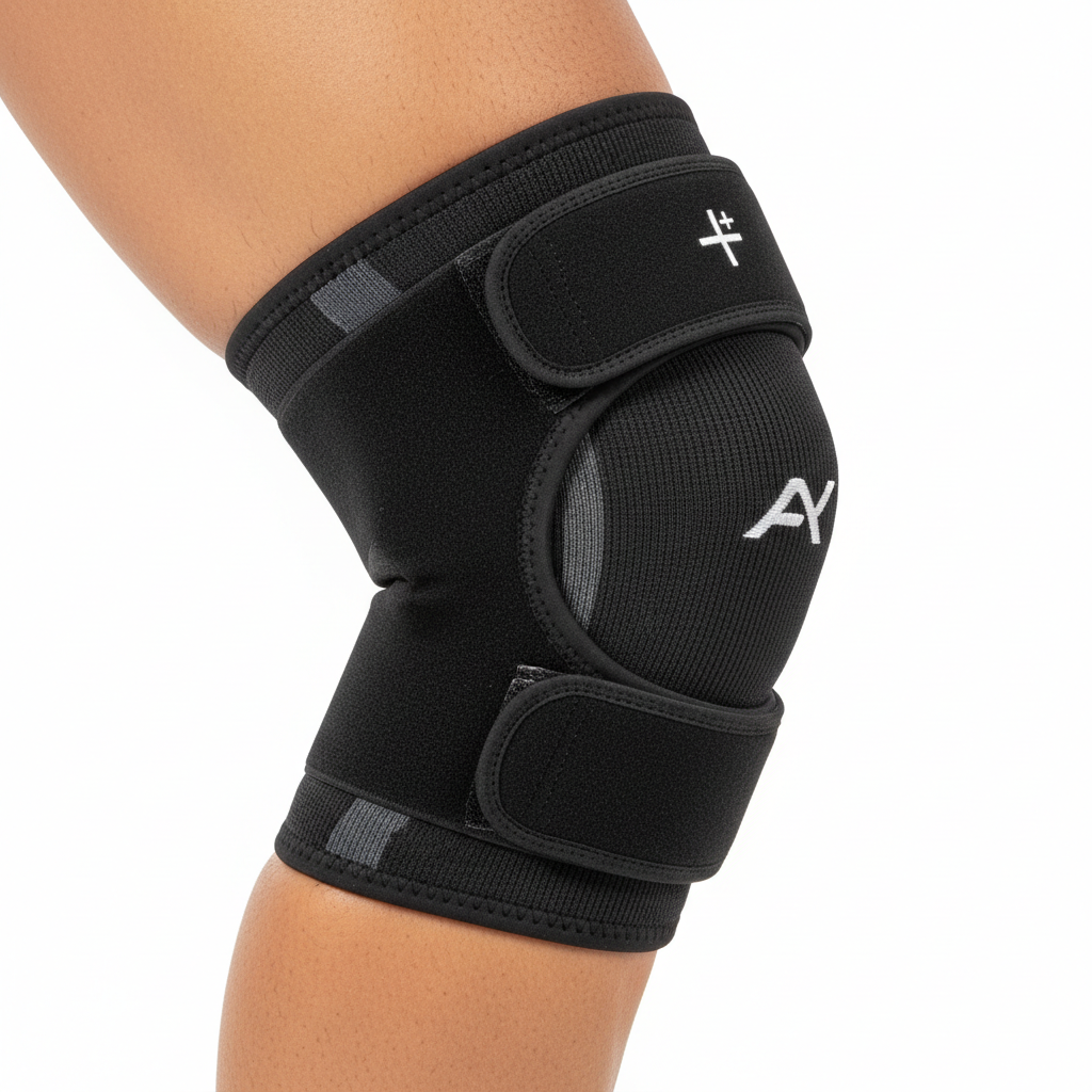Patella tendon strap worn on knee for targeted support