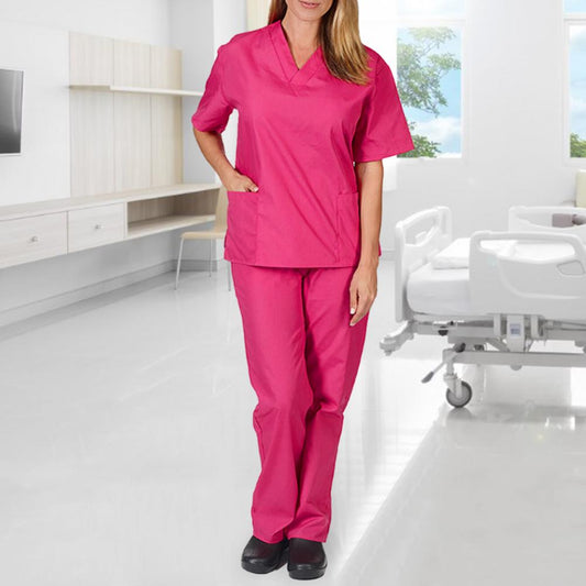 Nurse Uniform Medical Suit V-neck